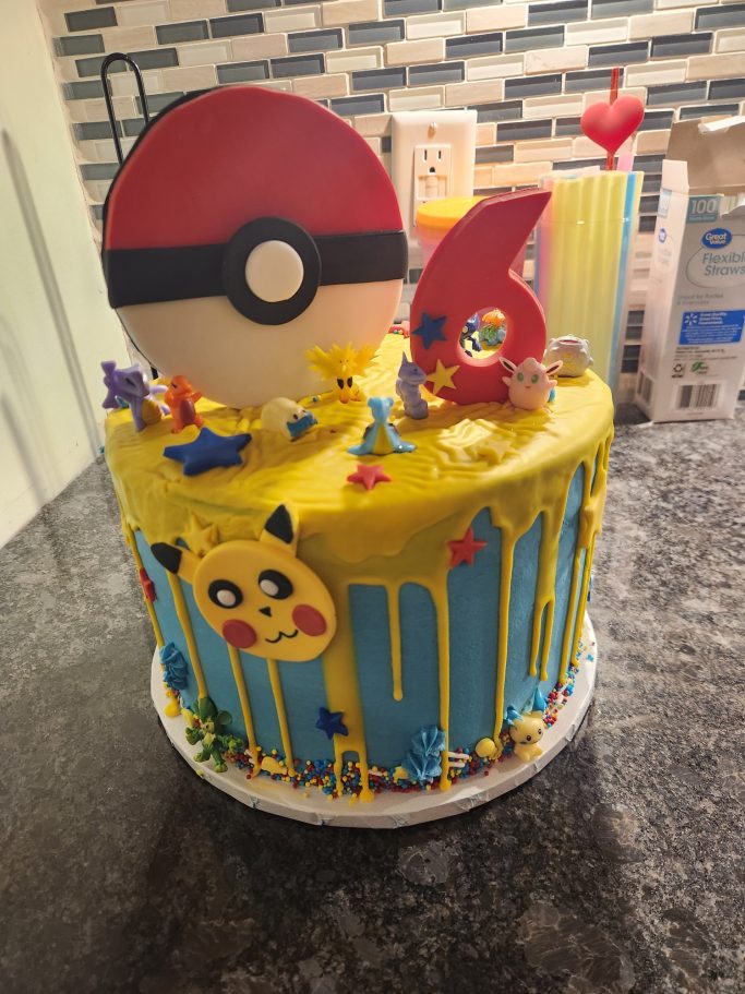 Pokemon themed birthday cake by Navesink Bakery