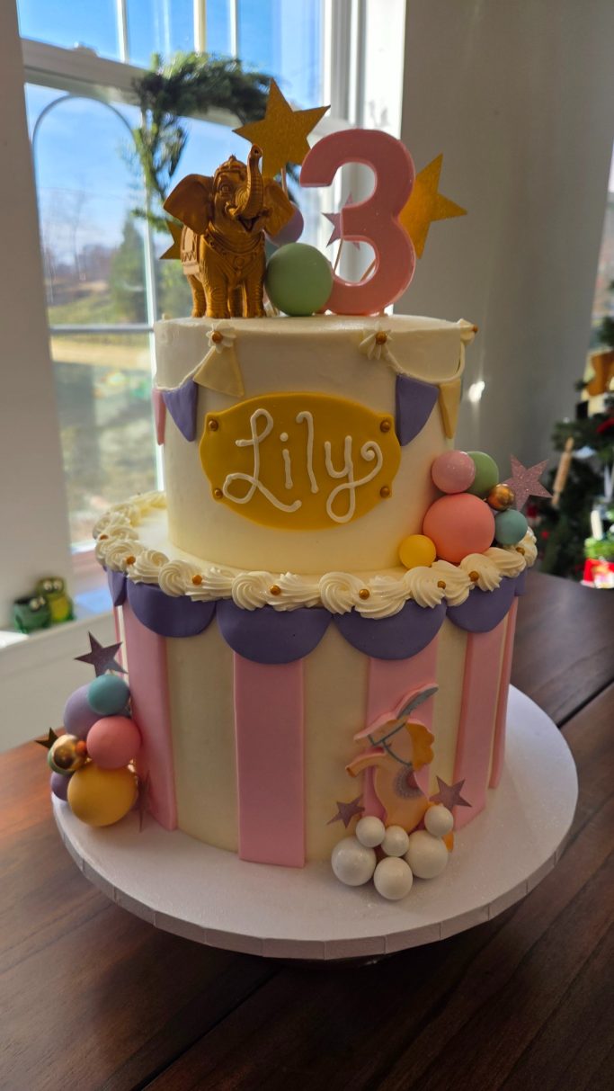Circus Themed Childs Birthday Cake by Navesink Bakery
