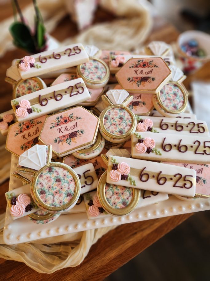 Decorated custom cookies for bridal shower in New Jersey